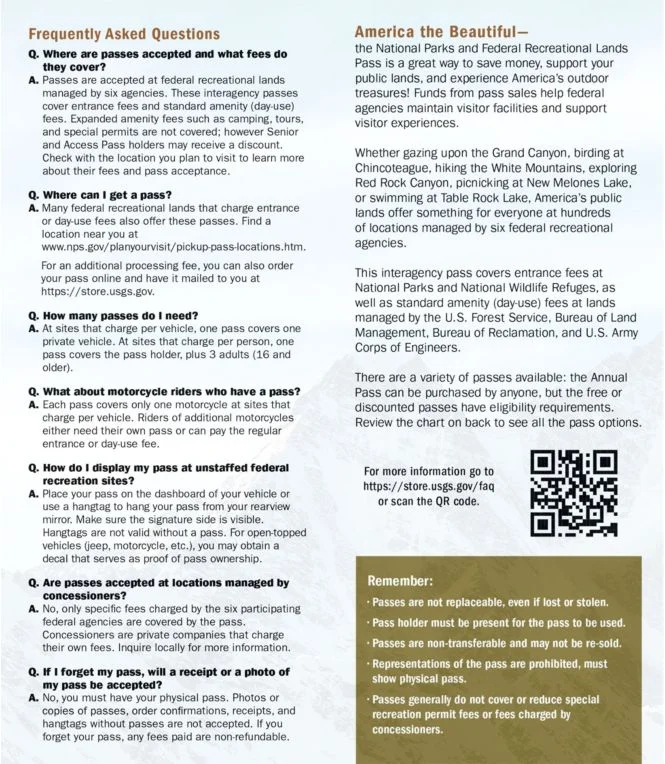 Alternative view of 2024 America the Beautiful National Parks and Federal Recreational Lands Annual Pass