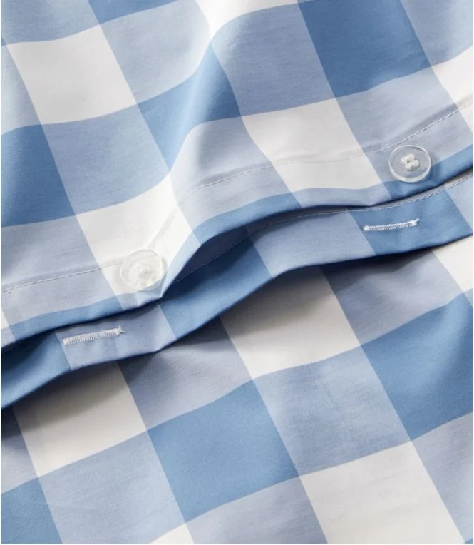 280-Thread-Count Pima Percale Comforter Cover Collection, Check - Image 4