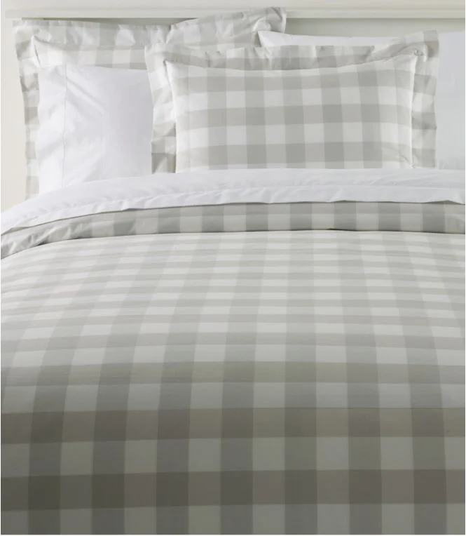 280-Thread-Count Pima Percale Comforter Cover Collection, Check - Image 7