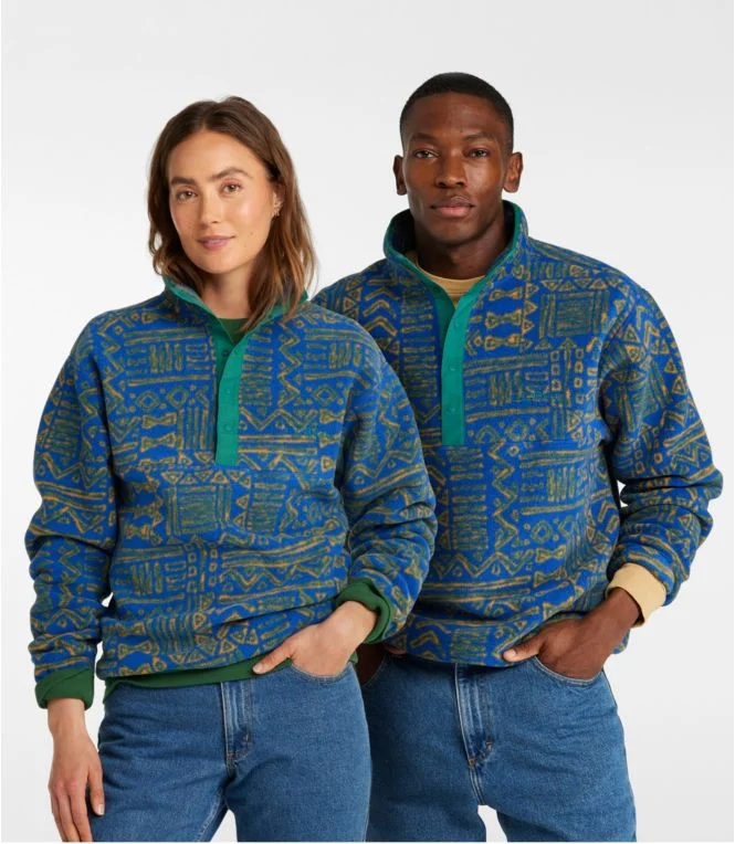 Adults'' Bean''s Classic Fleece Pullover, Print - Image 3