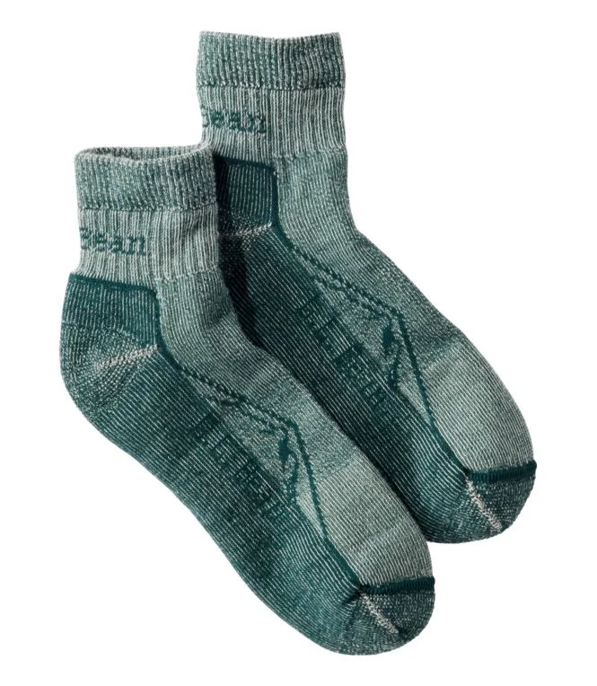 Adults'' Cresta Wool Lightweight Hiking Socks, Quarter-Crew