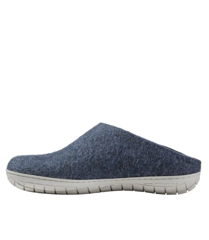 Adults'' Glerups Wool Slippers, Open Heel Rubber Outsoles - Image 3