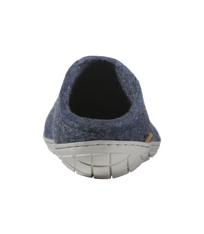 Adults'' Glerups Wool Slippers, Open Heel Rubber Outsoles - Image 4
