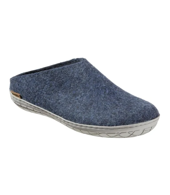 Adults'' Glerups Wool Slippers, Open Heel Rubber Outsoles - Image 7