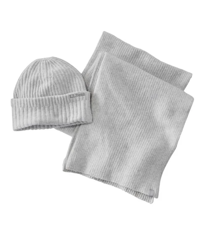 Adults'' Rib Knit Hat and Scarf Gift Set