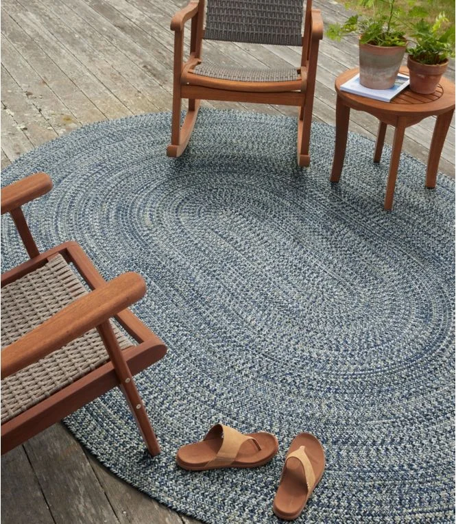 All-Weather Braided Rug, Concentric Pattern Oval - Image 7