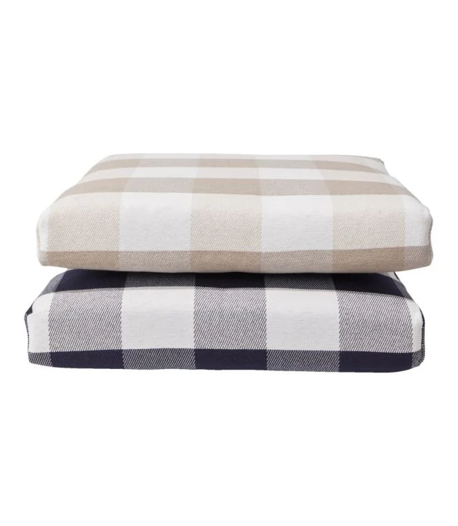 All-Weather Folding/Armless Chair Cushion, Buffalo Plaid - Image 3