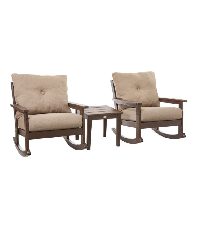 Alternative view of All-Weather Patio Rocker Set with Side Table, Mahogany