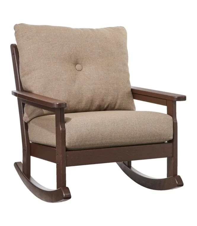 Alternative view of All-Weather Patio Rocker with Textured Cushion, Mahogany