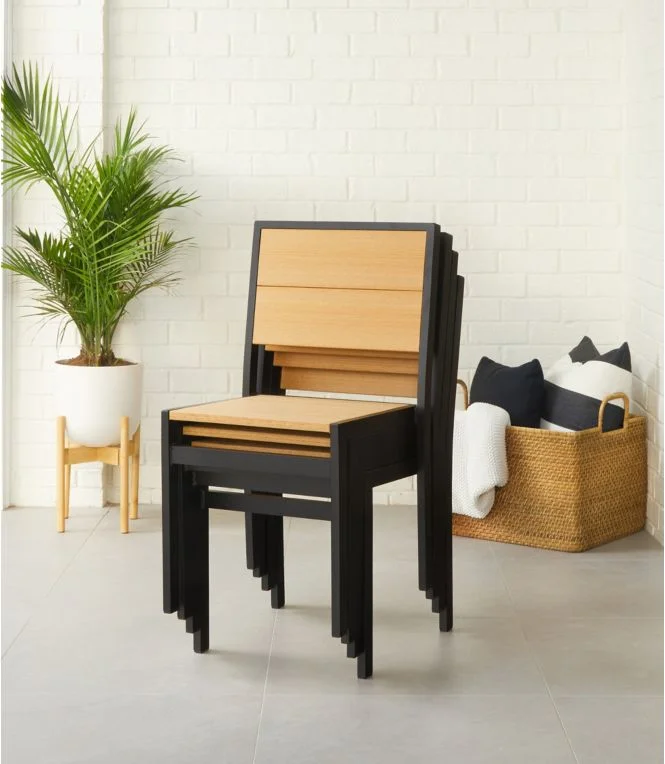 Aluminum/Recycled Poly Lumber Farmhouse Dining Set, Black - Image 8