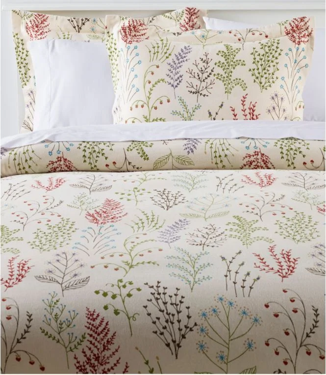 Alternative view of Botanical Floral Flannel Comforter Cover Collection