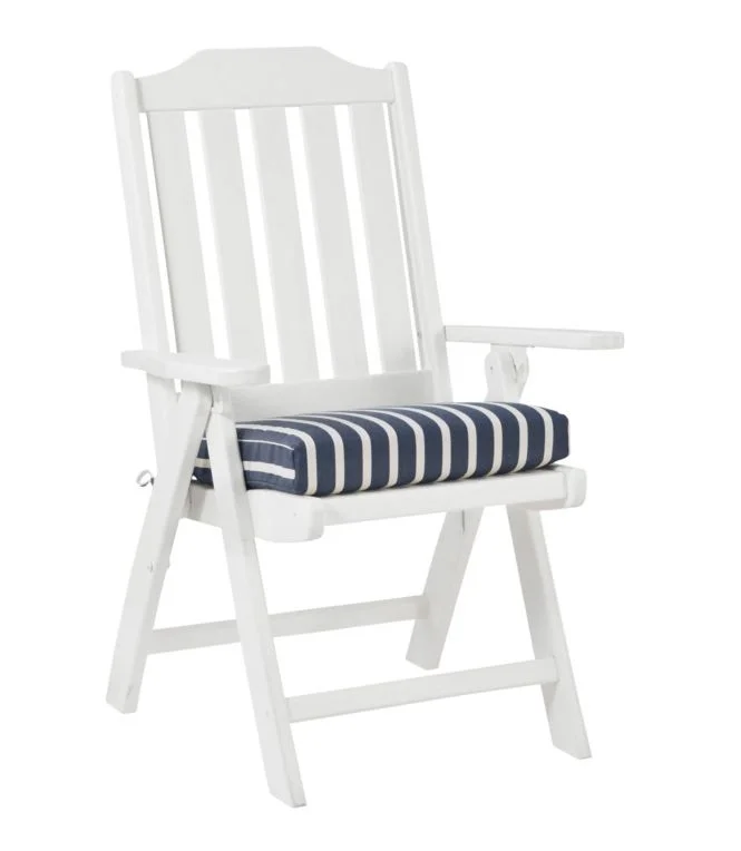 Casco Bay Cushion for All-Weather Armless/Folding Chair, Stripe - Image 9