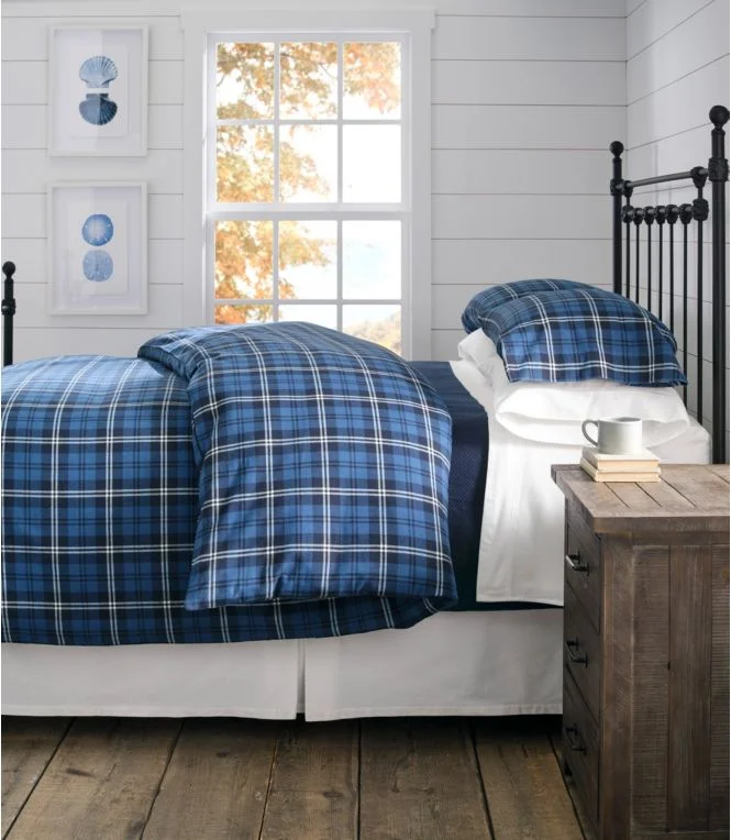 Heritage Chamois Flannel Comforter Cover Collection, Plaid - Image 6