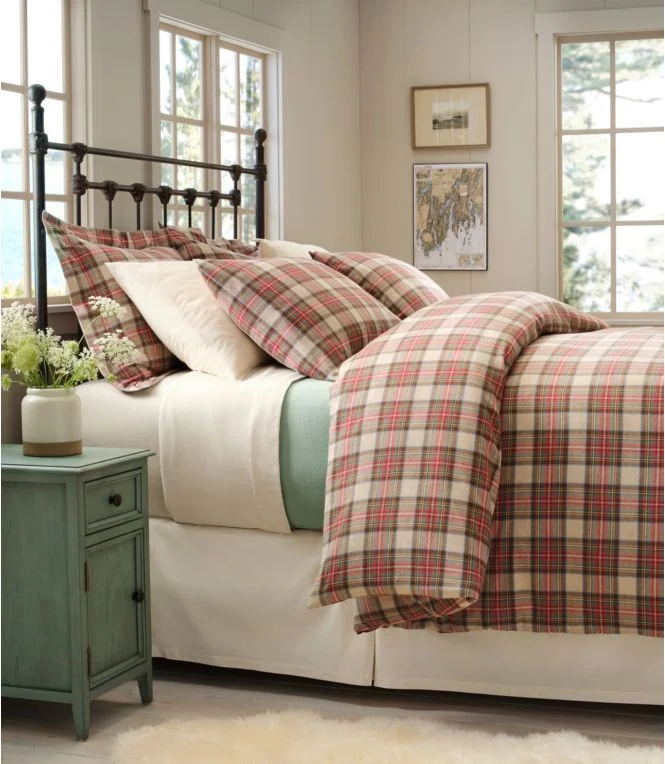 Heritage Chamois Flannel Comforter Cover Collection, Plaid - Image 7