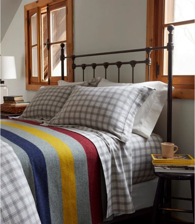 Heritage Chamois Flannel Sheet Collection, Plaid - Image 6