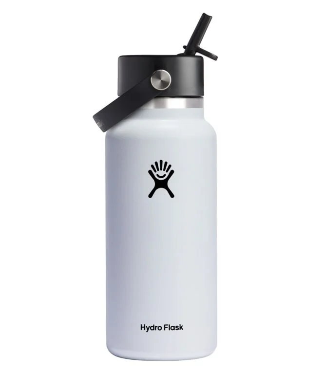 Hydro Flask Wide Mouth Water Bottle with Flex Straw Cap, 32 oz. - Image 8