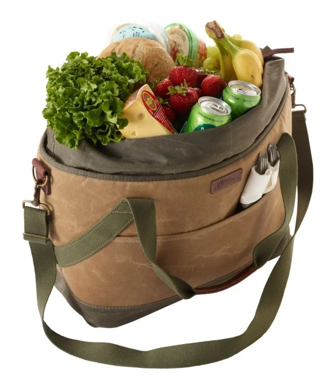 Insulated Waxed-Canvas Tote, Large - Image 5