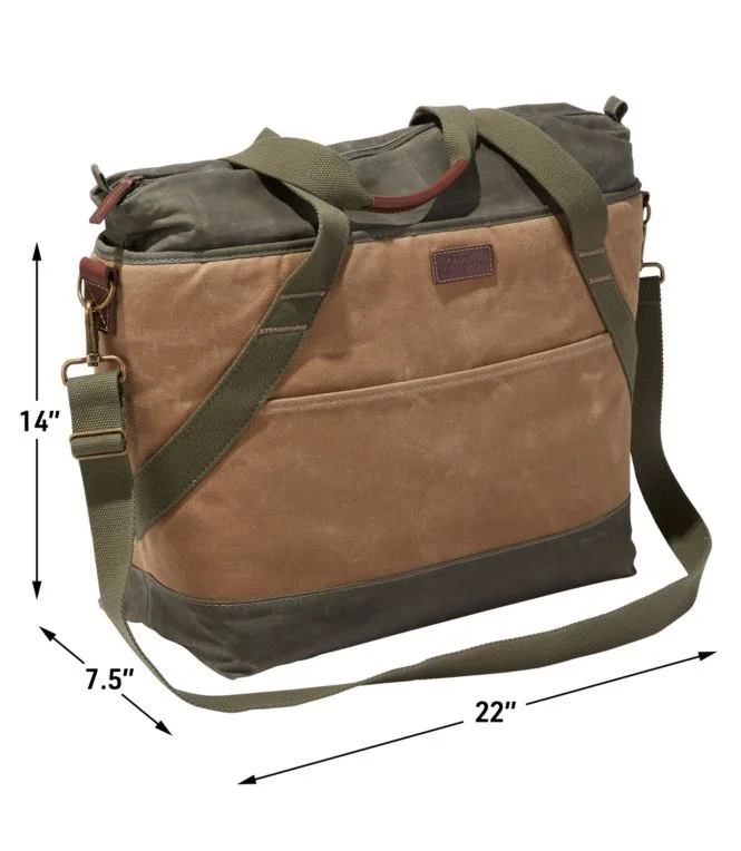 Insulated Waxed-Canvas Tote, Large - Image 6