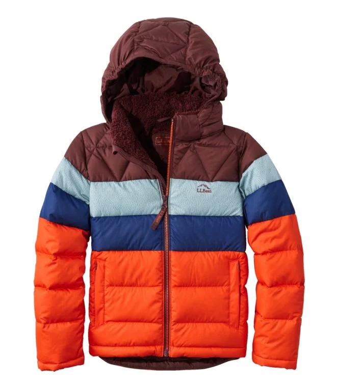 Kids'' Bean''s Down Jacket, Colorblock - Image 12