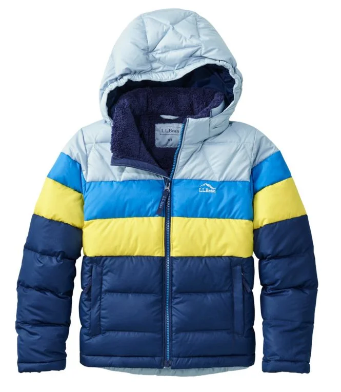 Kids'' Bean''s Down Jacket, Colorblock - Image 15