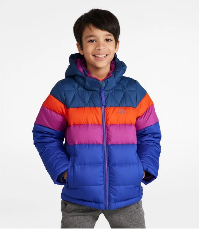 Kids'' Bean''s Down Jacket, Colorblock - Image 4