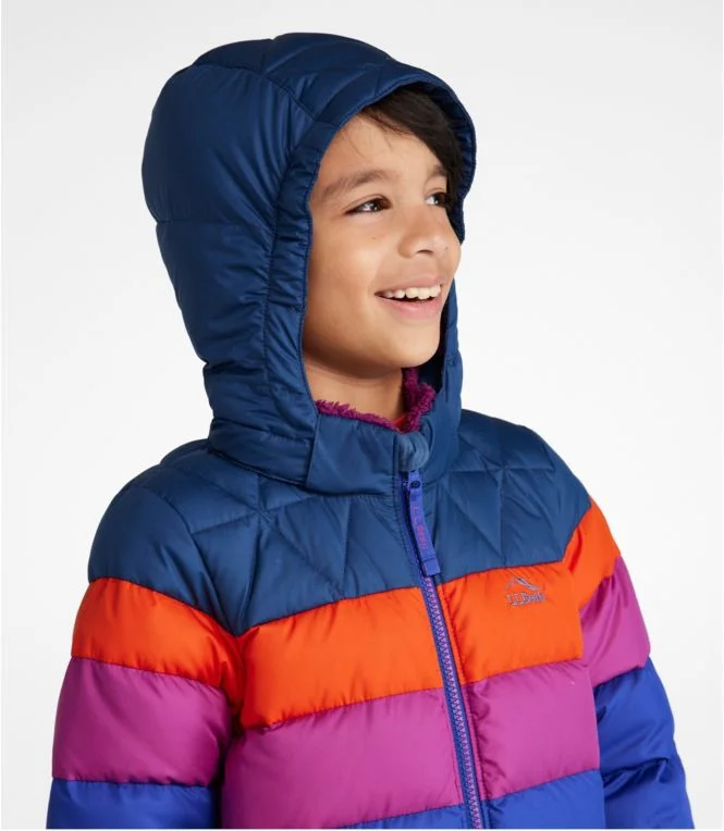 Kids'' Bean''s Down Jacket, Colorblock - Image 5