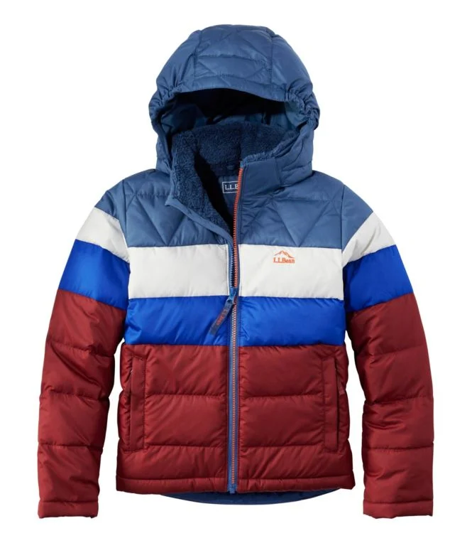 Kids'' Bean''s Down Jacket, Colorblock - Image 9