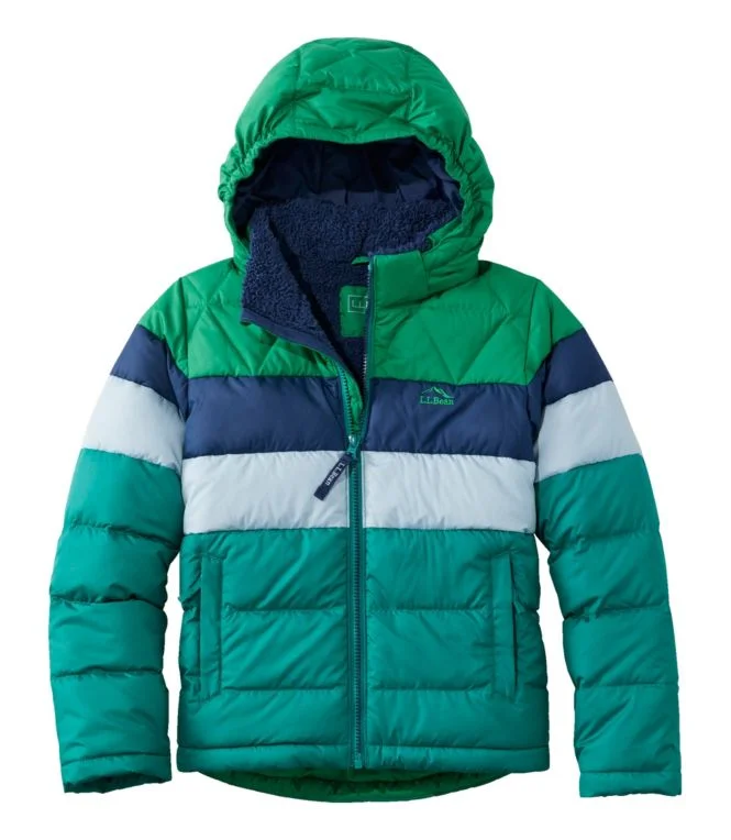 Kids'' Bean''s Down Jacket, Colorblock - Image 14