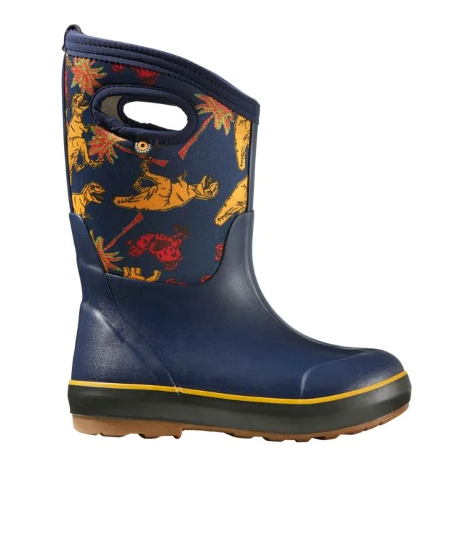Kids'' Bogs Classic Boots, Neon Dino