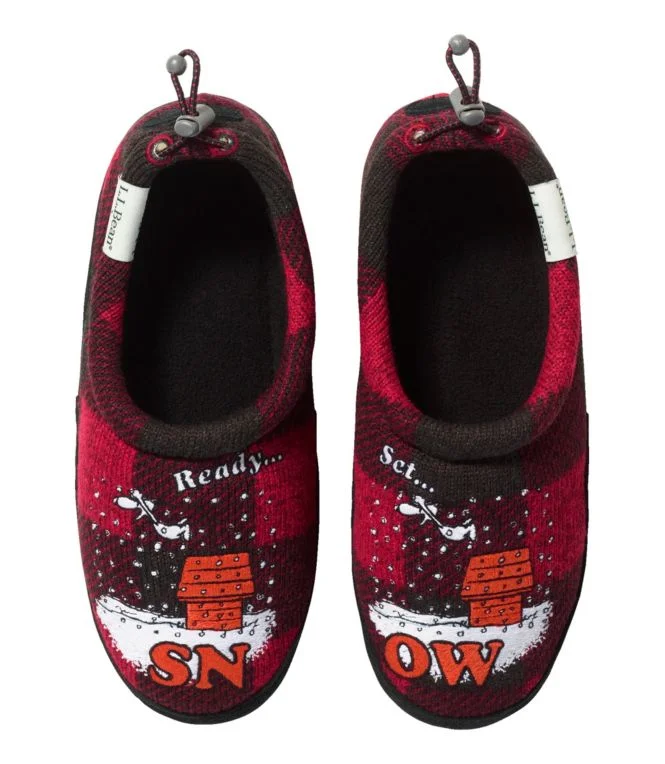 Kids'' L.L.Bean X Peanuts Sweater Fleece Slippers - Image 8