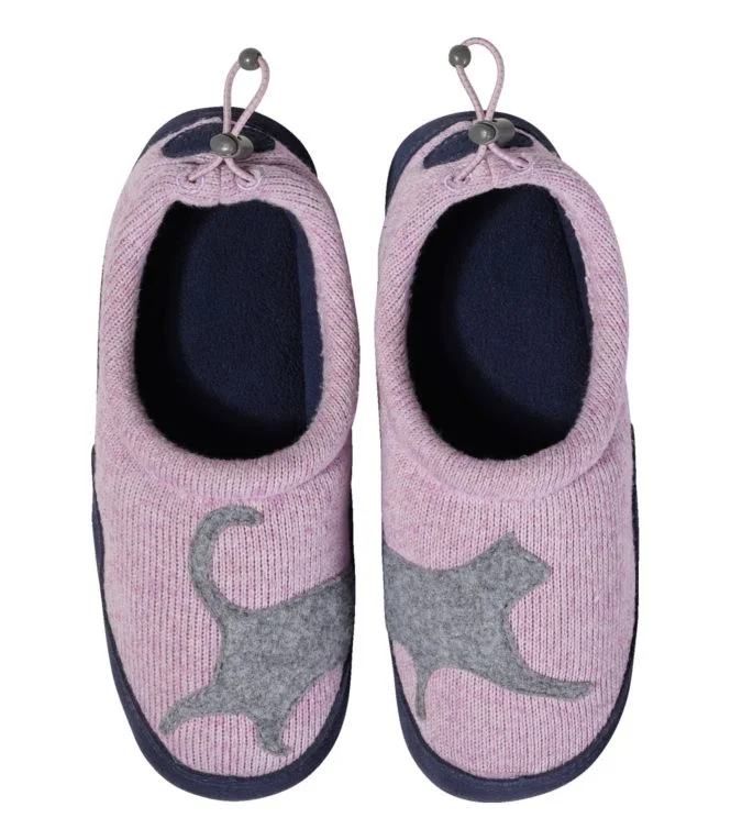 Kids'' Sweater Fleece Slippers, Motif - Image 13