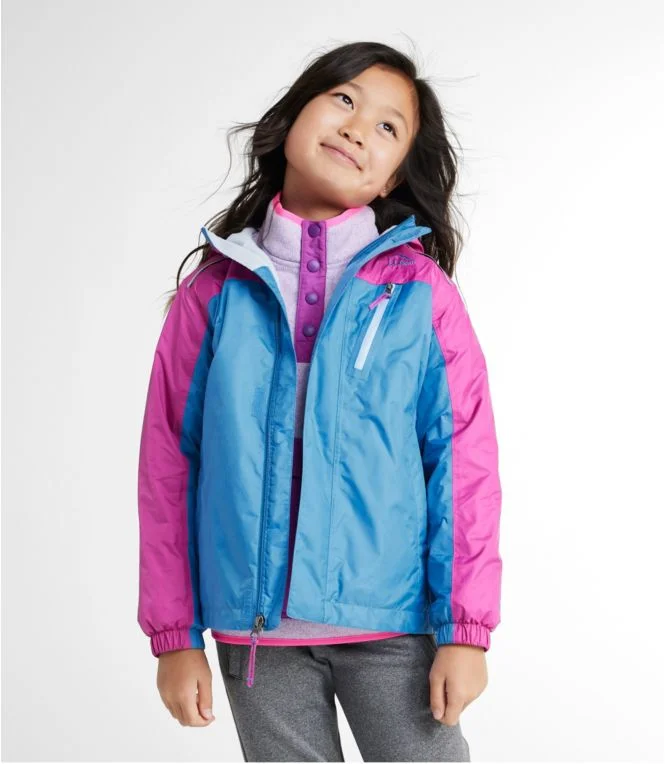 Kids'' Trail Model Rain Jacket, Lined, Colorblock - Image 3
