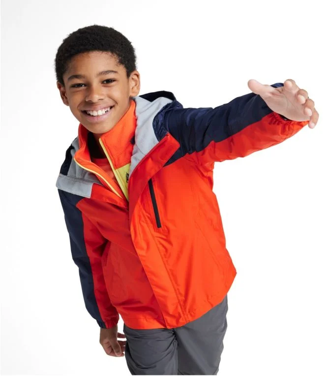 Kids'' Trail Model Rain Jacket, Lined, Colorblock - Image 4