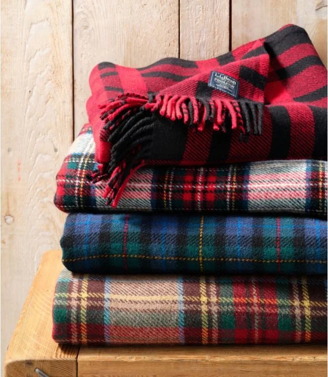 L.L.Bean Washable Wool Throw, Plaid 54"" x 60"" - Image 4