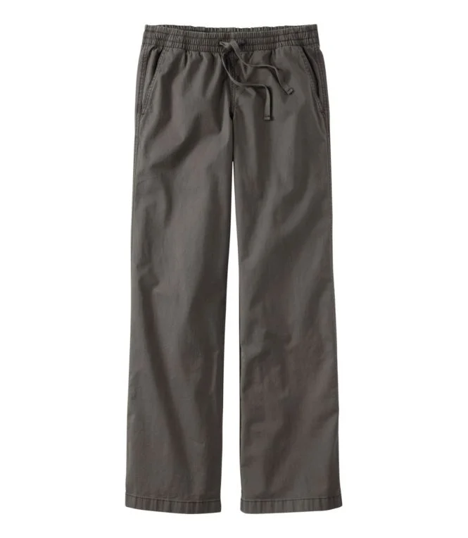 Alternative view of Lakewashed Pull-on Chinos, Mid-Rise Wide-Leg