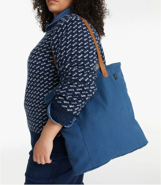 Leather-Handle Essential Tote Bag - Image 5