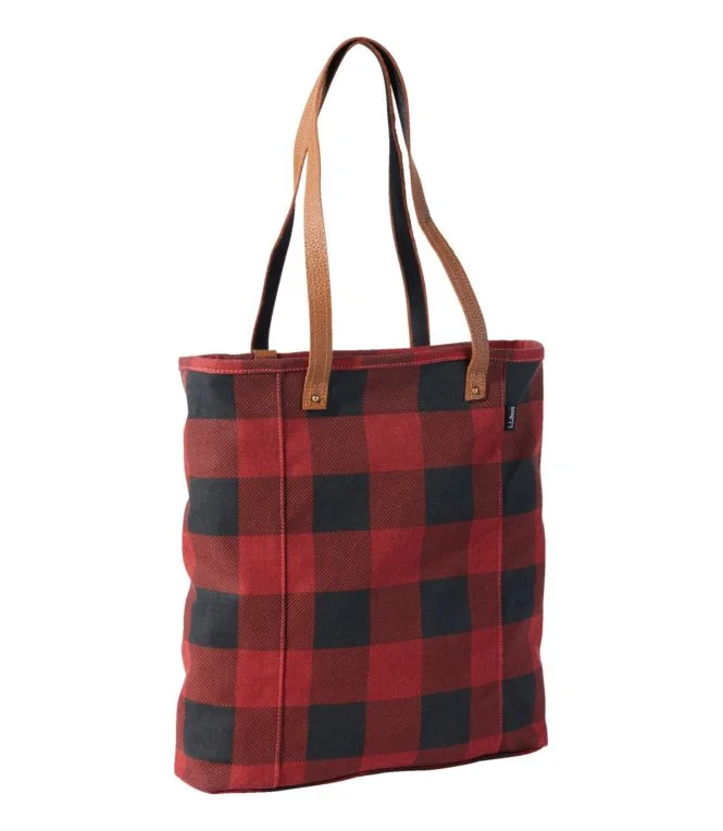 Leather-Handle Essential Tote Bag, Print - Image 6
