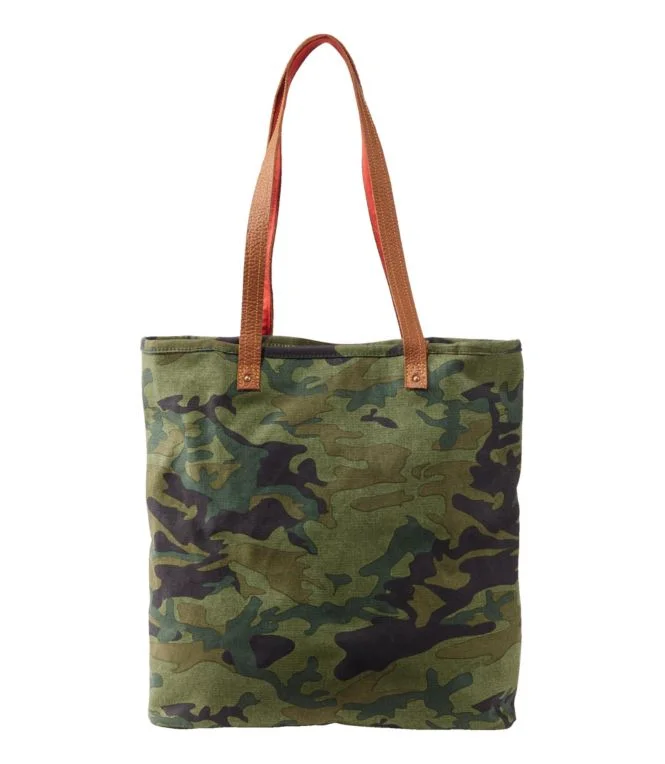 Leather-Handle Essential Tote Bag, Print - Image 3