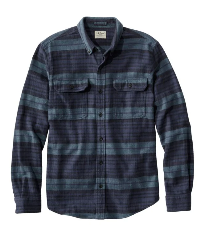 Men''s 1912 Field Flannel Shirt, Slightly Fitted Untucked Fit, Stripe