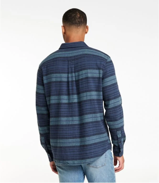 Men''s 1912 Field Flannel Shirt, Slightly Fitted Untucked Fit, Stripe - Image 4