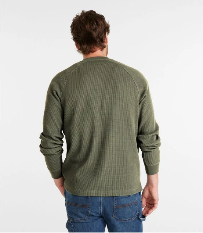 Men''s BeanBuilt Waffle Henley, Traditional Untucked Fit - Image 4