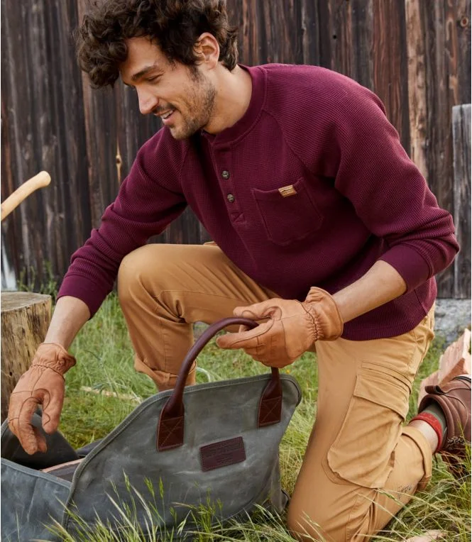 Men''s BeanBuilt Waffle Henley, Traditional Untucked Fit - Image 8