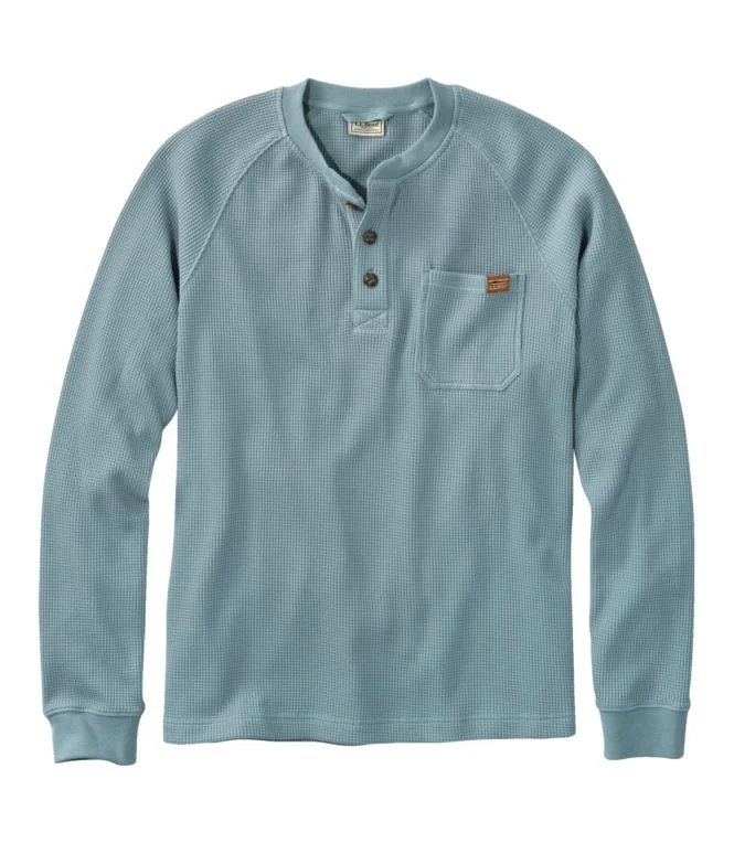 Men''s BeanBuilt Waffle Henley, Traditional Untucked Fit - Image 9