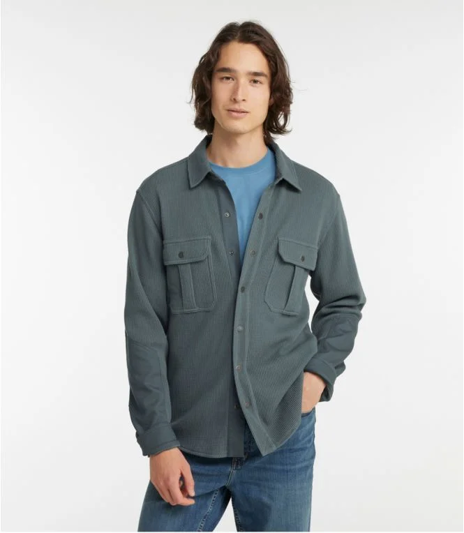 Alternative view of Men''s BeanBuilt Waffle Overshirt, Traditional Untucked Fit