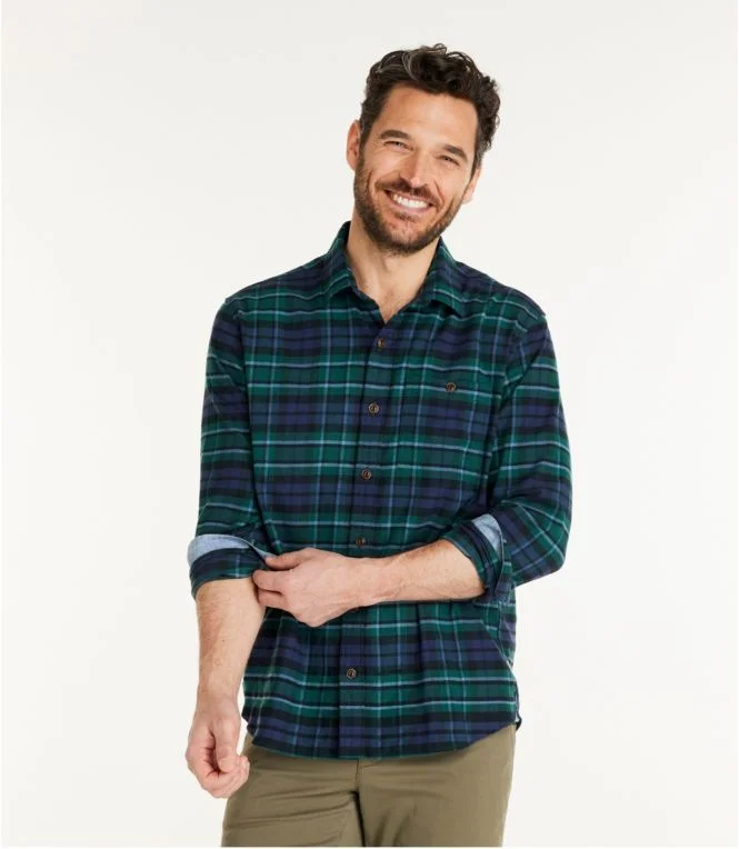 Men''s BeanFlex® All-Season Flannel Shirt, Traditional Untucked Fit, Long-Sleeve - Image 3
