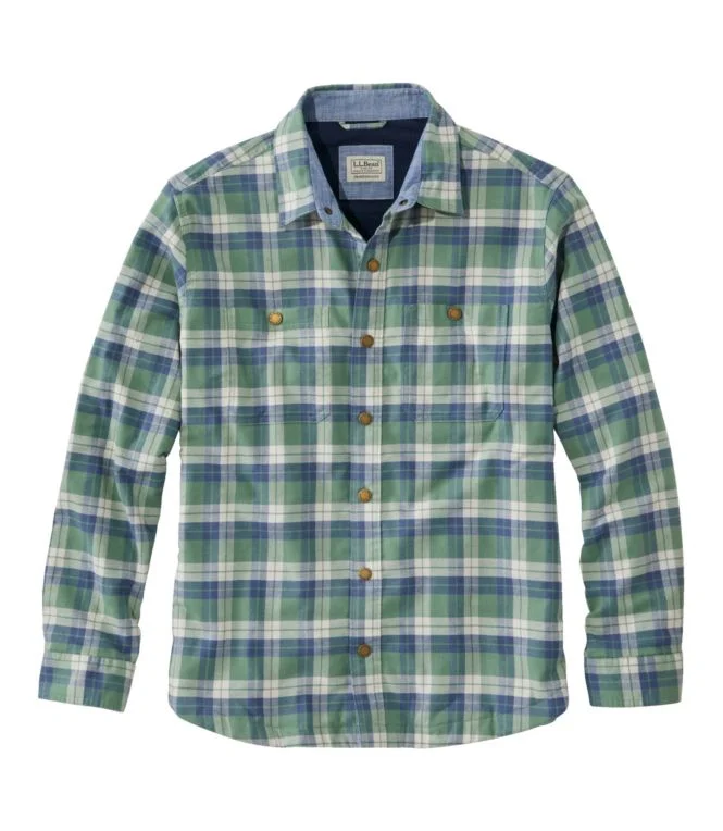 Men''s BeanFlex® All-Season Flannel, Waffle-Lined Shirt, Traditional Untucked Fit
