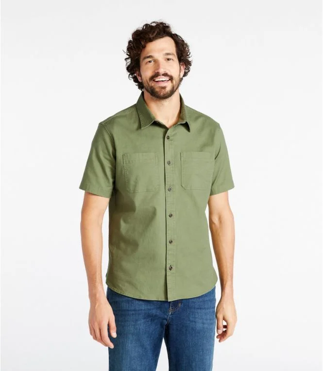 Men''s BeanFlex® Twill Shirt, Traditional Untucked Fit, Short-Sleeve