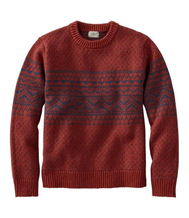 Men''s Bean''s Classic Ragg Wool Sweater, Crewneck, Fair Isle - Image 8