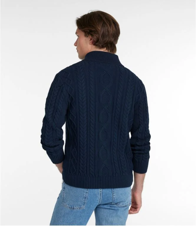 Men''s Bean''s Heritage Soft Cotton Fisherman Sweater, Button-Mock - Image 4