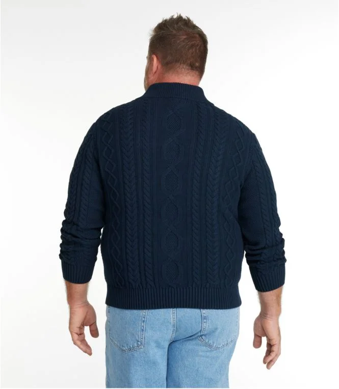 Men''s Bean''s Heritage Soft Cotton Fisherman Sweater, Button-Mock - Image 6